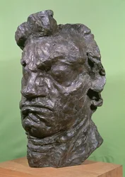 Tragická maska Ludwiga van Beethovena (1770-1827), 1901